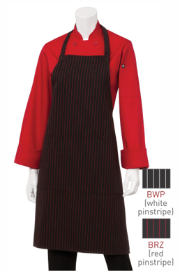Picture of Chef Works - CSAA-BRZ - RedBlack Pinstripe Bib Apron